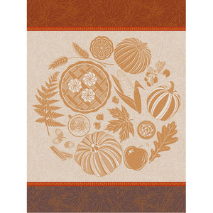 Le Jacquard Tea Towel Thanksgiving Orange