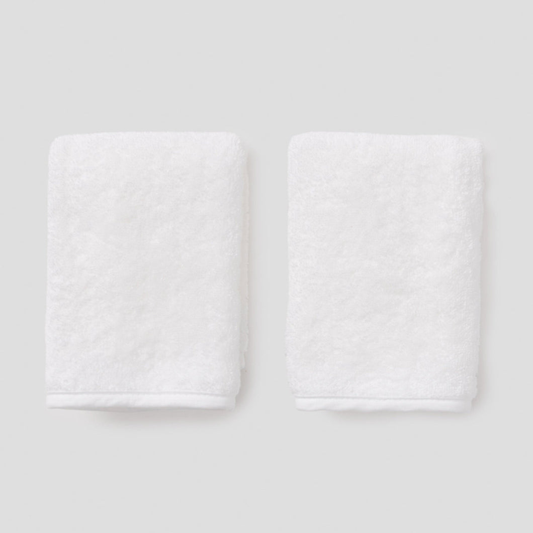 Weezie Signature Washcloth, White on White