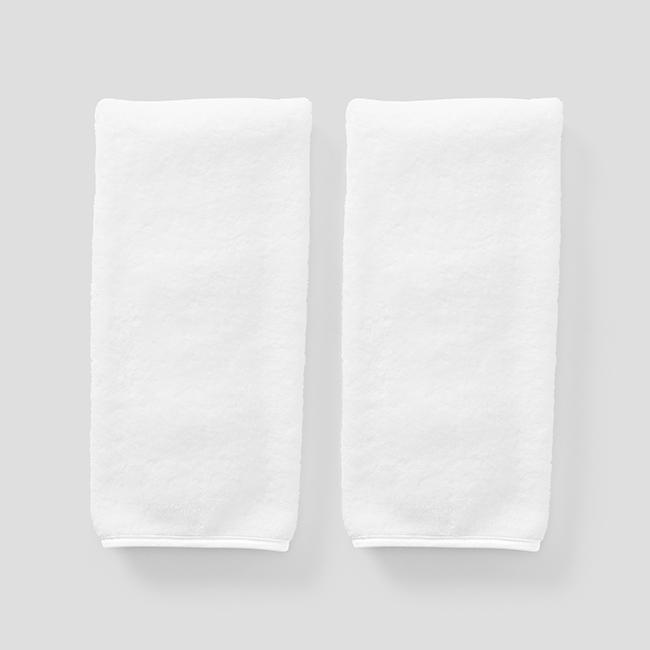 Weezie Signature Hand Towel, White on White