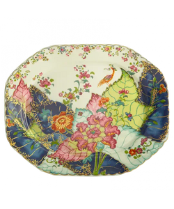 Mottahedeh Tobacco Leaf Octagonal Platter 15"