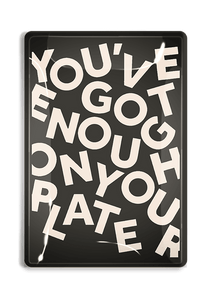 You've Got Enough On Your Plate Decoupage Glass Tray