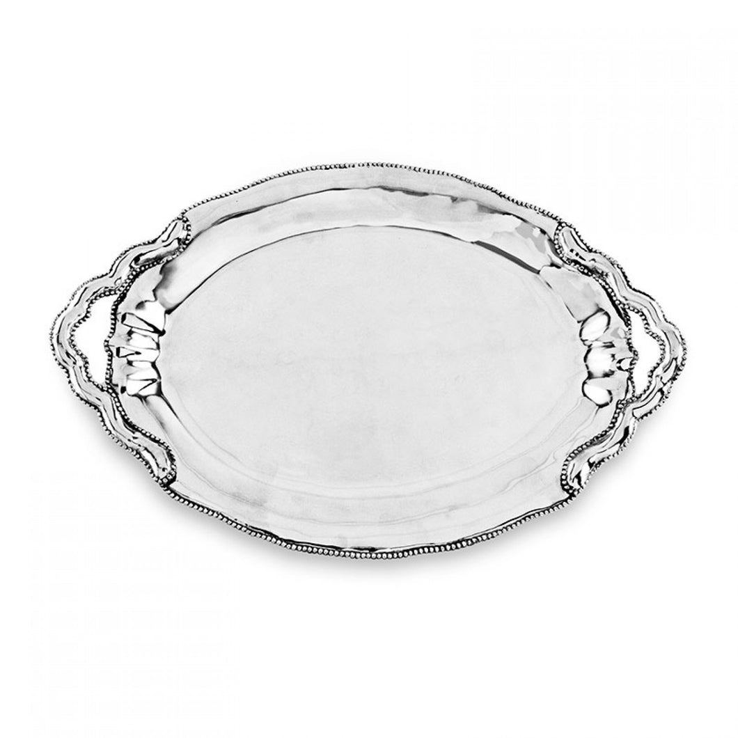 Beatriz Ball Pearl Denisse Oval Tray with Handles