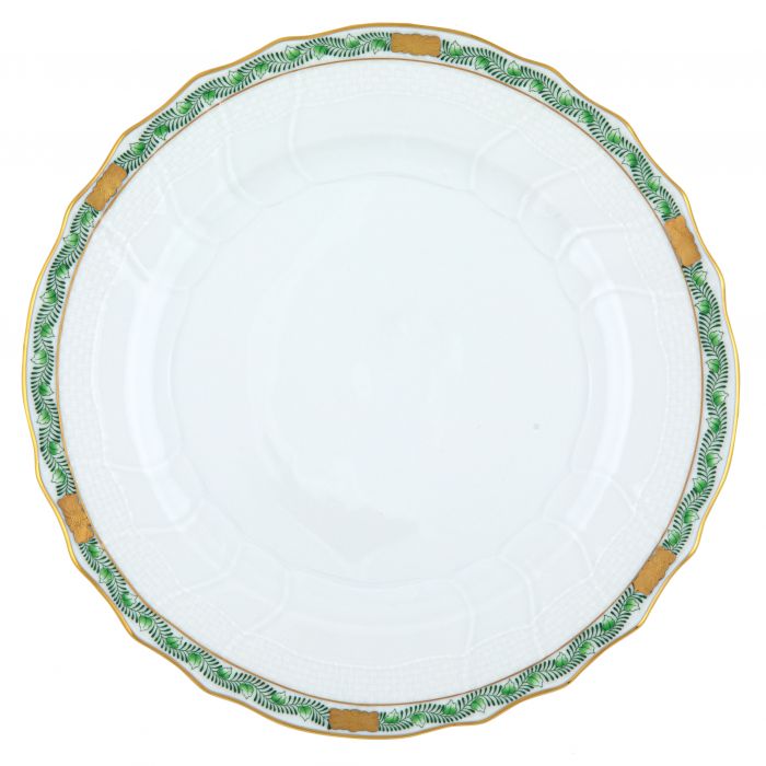 Herend Chinese Bouquet Green Garland Dinner Plate