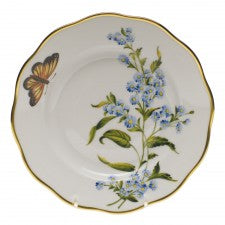 Herend American Wildflowers Salad Plate, Blue Wood Aster