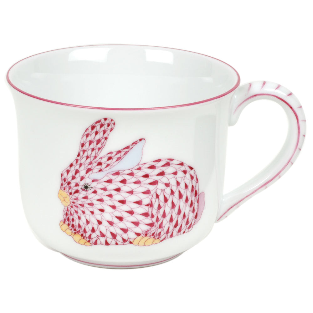 Herend Bunny Mug, Raspberry