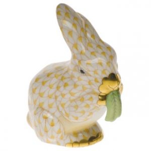 Herend Bunny with Lettuce, Butterscotch