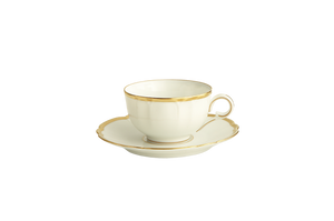 Mottahedeh Colette Gold Tea Cup & Saucer