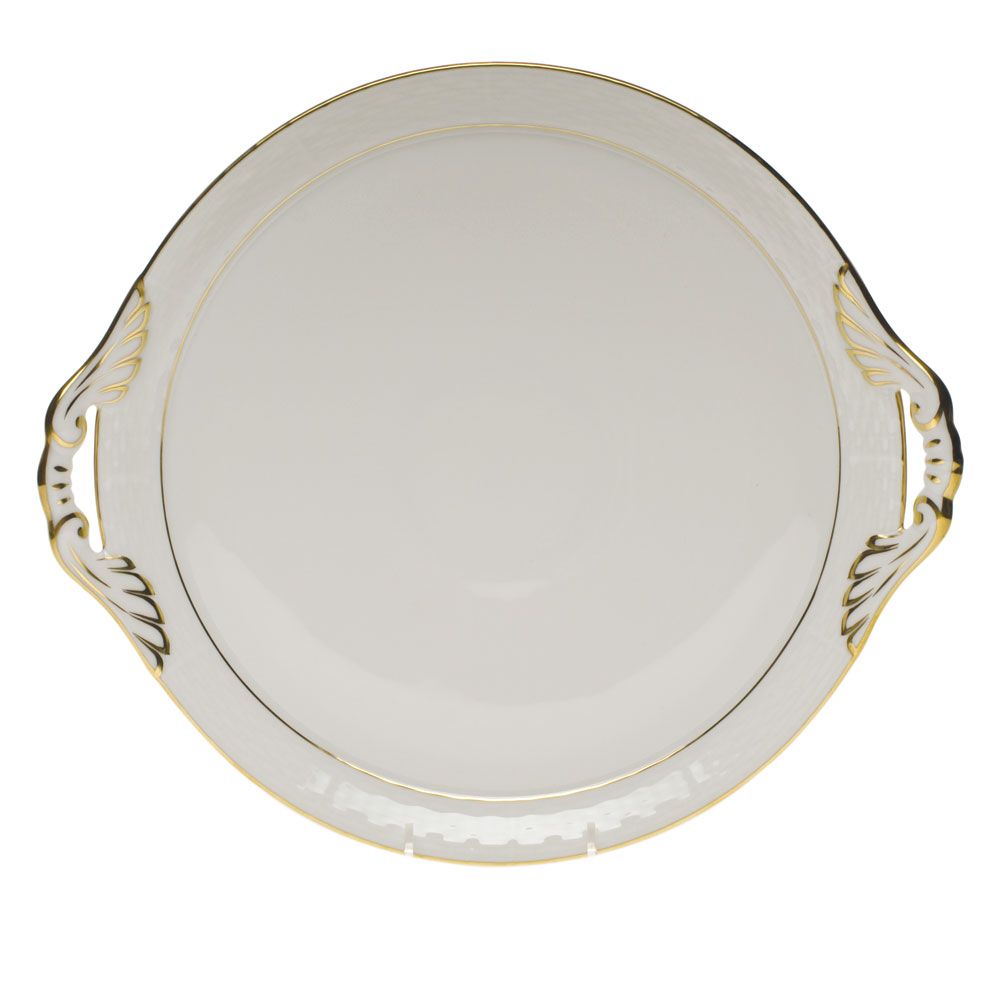 Herend Golden Edge Tray with Handles