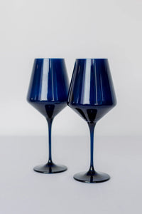 Estelle Stemmed Wine, Set of 2 Midnight Blue