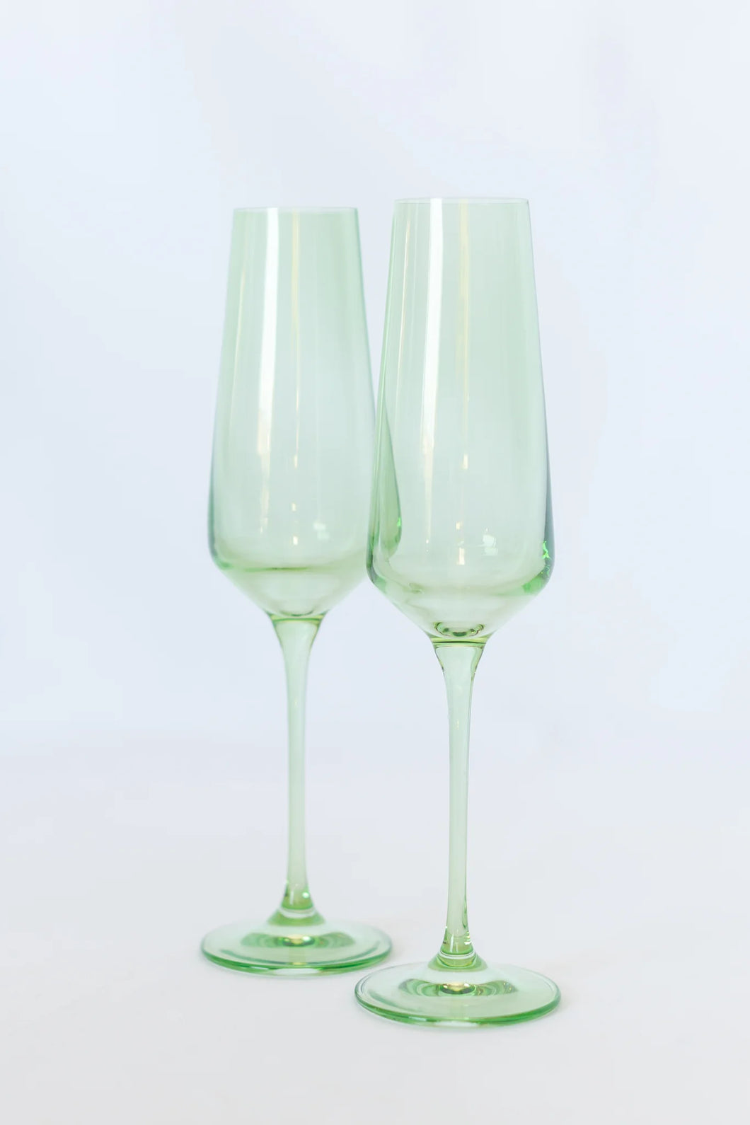Estelle Champagne Flute, Set of 2 Mint Green