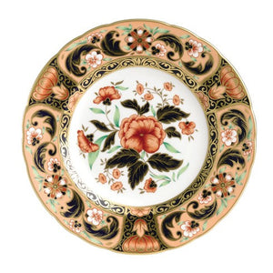 Royal Crown Derby Imari Accent Plate, Pink Camellia
