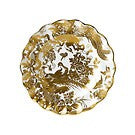 Royal Crown Derby Gold Aves Fluted Dessert Plate