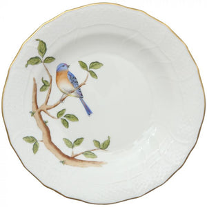 Herend Songbird Dessert Plate, Bluebird