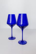 Estelle Stemmed Wine, Set of 2 Royal Blue