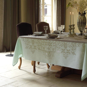 Le Jacquard Francais Venezia Ash Beige Tablecloth, 69x69"